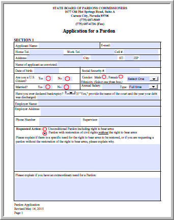 Application for a Pardon
